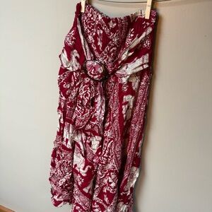 Red and White Coverup